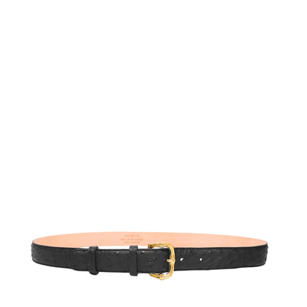 BAMBOO BELT OSTRICH BLACK