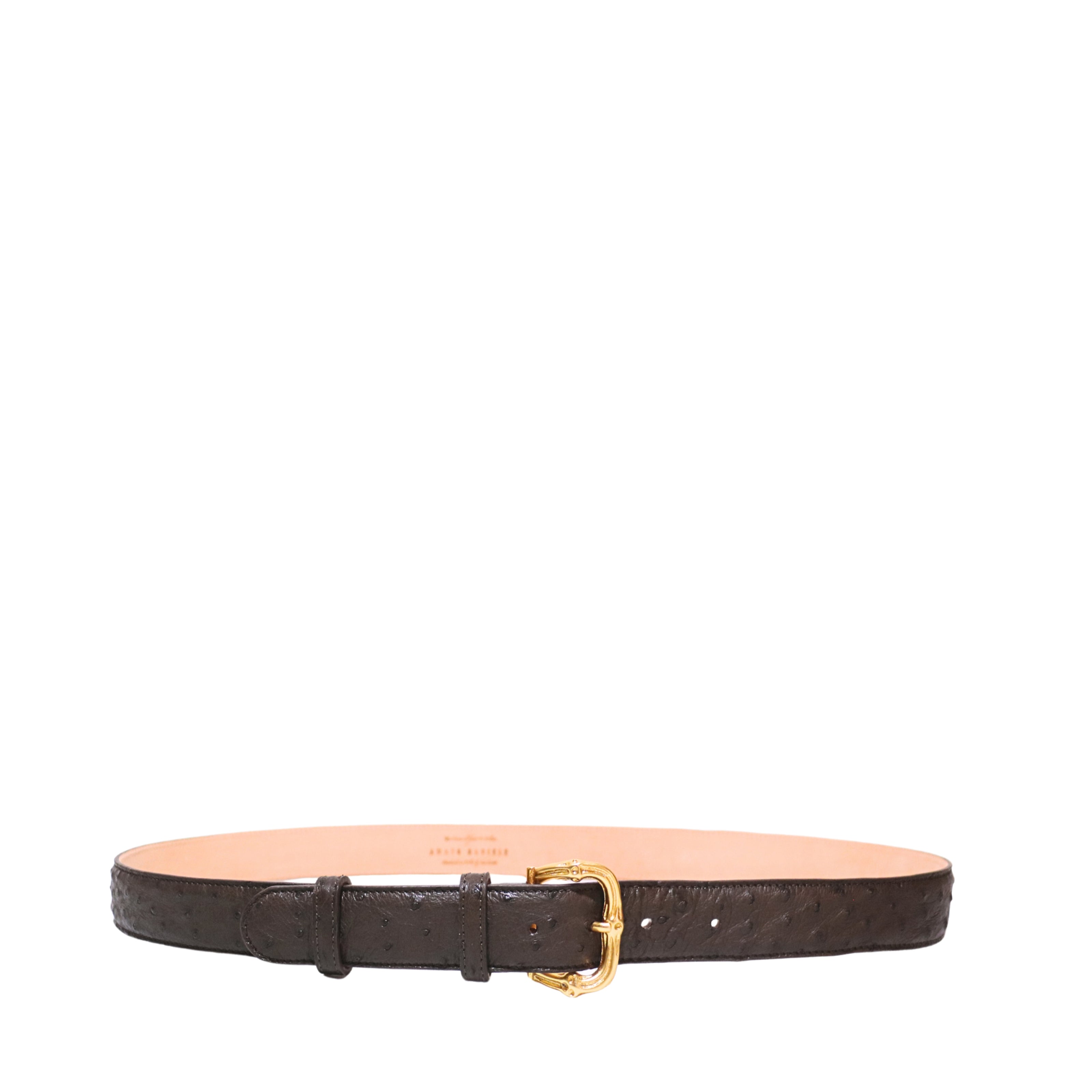 BAMBOO BELT OSTRICH CHOCCOLATE