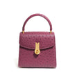 QUEEN HANDBAG OSTRICH LAMPONE