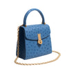 QUEEN HANDBAG OSTRICH JEANS