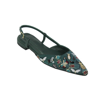 QUEEN SLINGBACK INSECTA GREEN