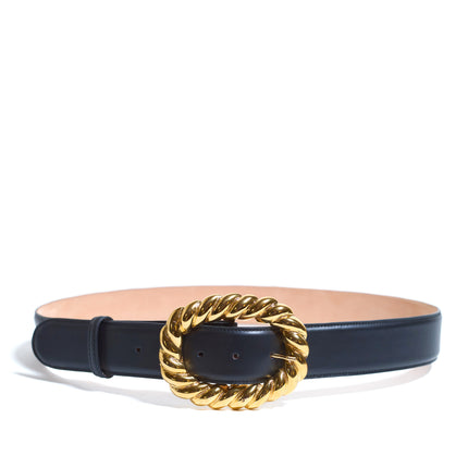 OVAL TWIST BELT NAVY