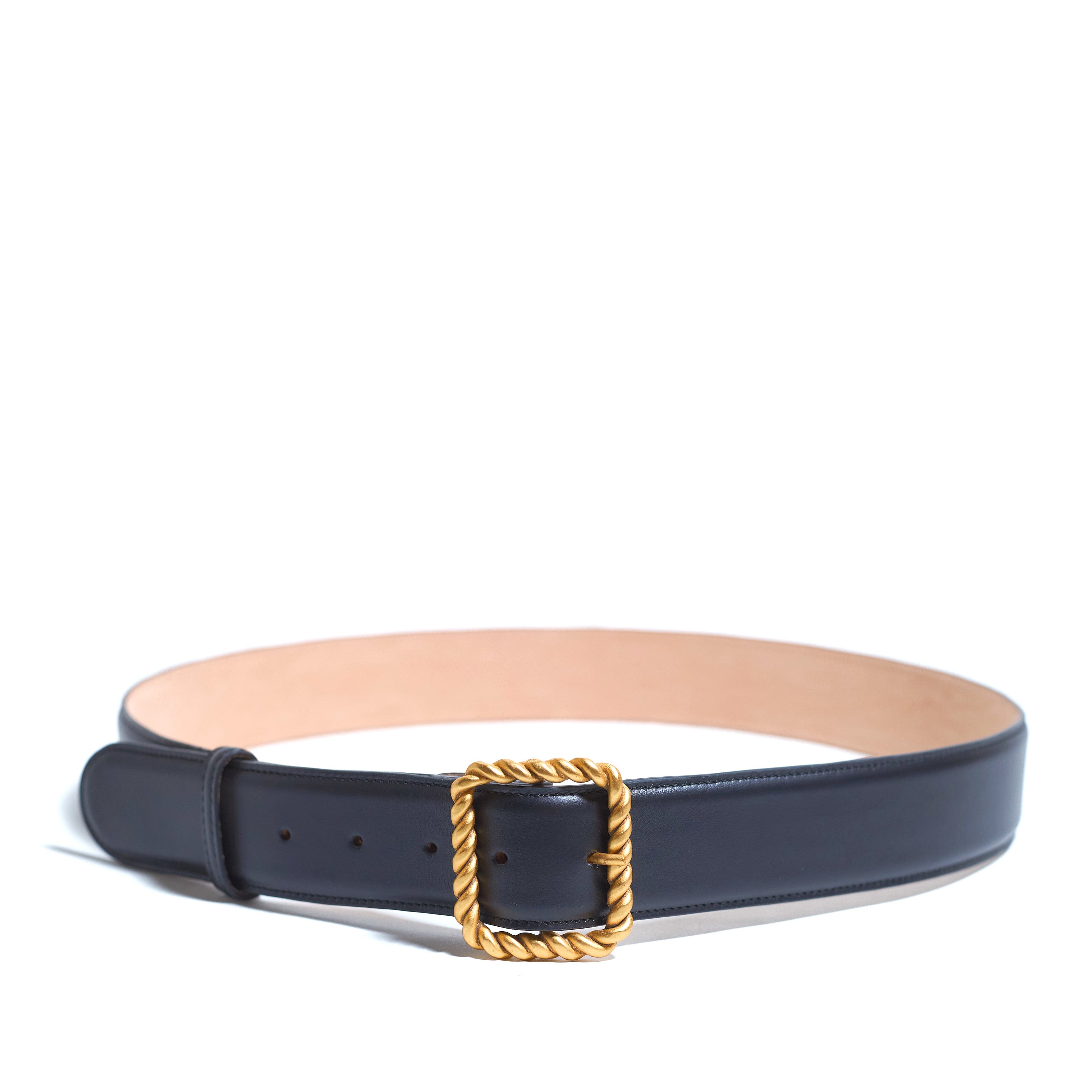 SQUARE TWIST BELT NAVY