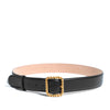 SQUARE TWIST BELT BLACK