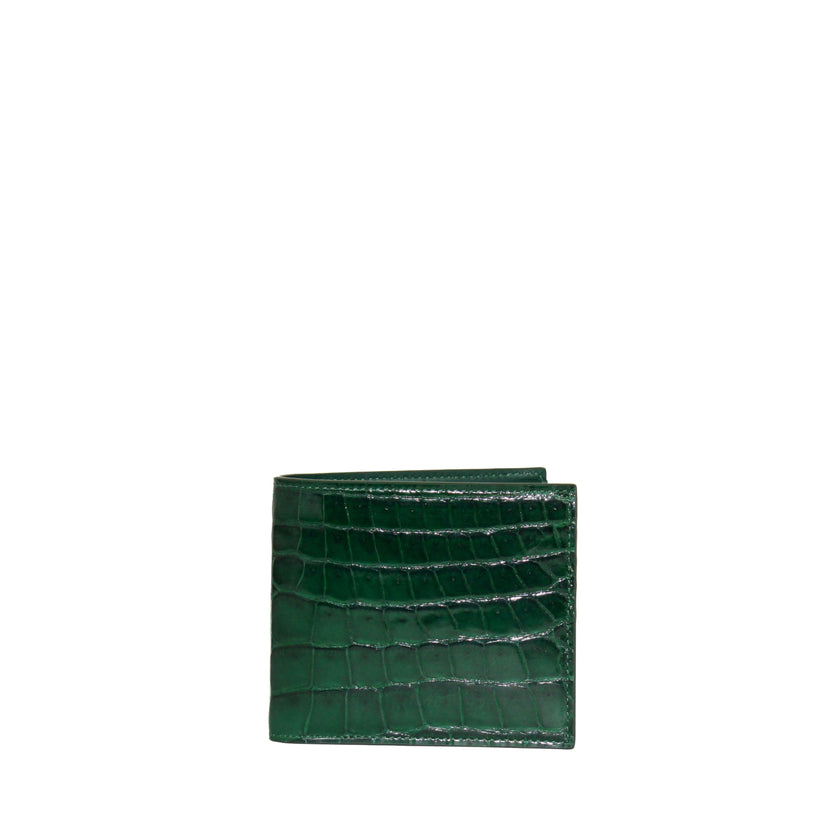 MAN WALLET SHINY CROCO GREEN