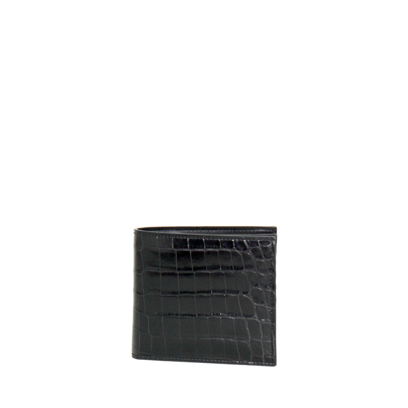 MAN WALLET SHINY CROCO BLACK